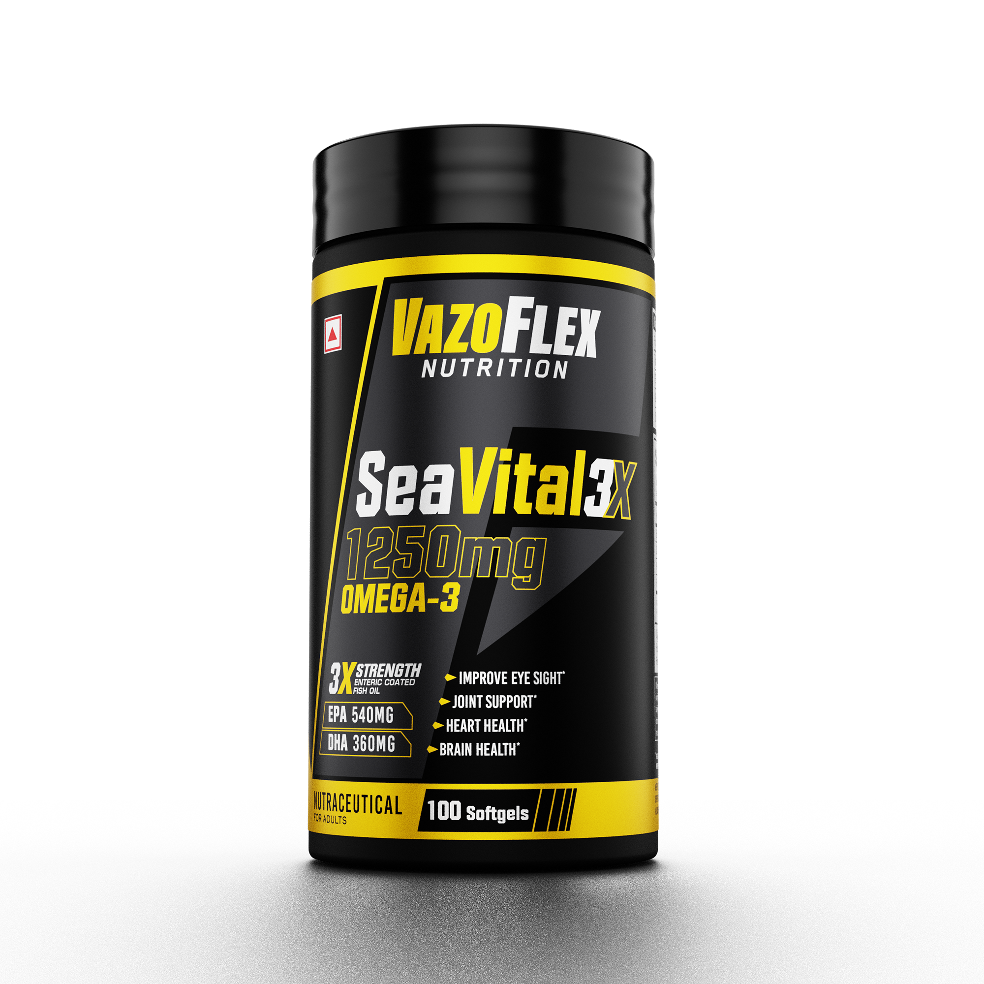 SeaVital 3X – Triple Strength Omega-3 Fish Oil (1250mg)